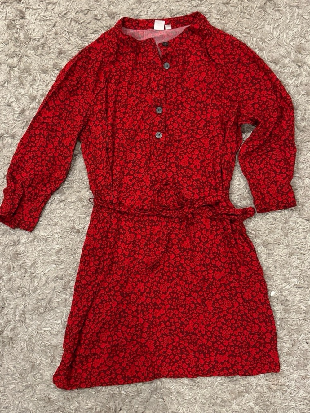 GAP Red Floral Midi Dress